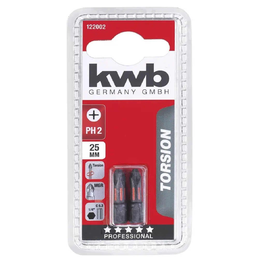 Бита KWB 122002 PH2x25 мм, 2 шт Santreyd STLM-2169242 - Вид №1