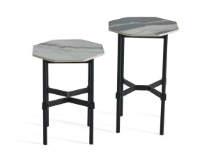 Высокий восьмиугольный садовый столик с керамической столешницей