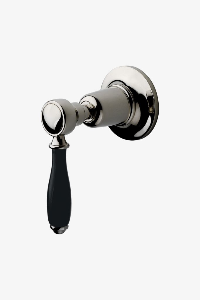 EAVC74 Облицовка клапана регулировки объема Easton Classic с рычажной ручкой из черного фарфора Waterworks 