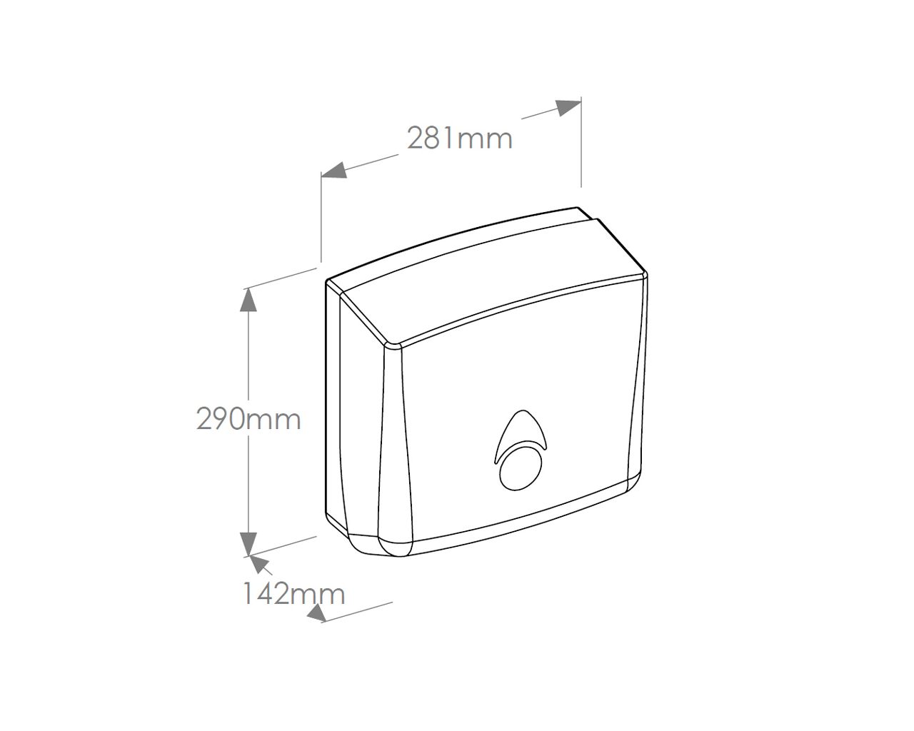 ACB101 Один держатель бумажных полотенец COMO, пластик АБС, белый Merida  - Вид №1