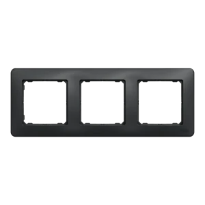 Рамка для розеток и выключателей Systeme Electric Sedna Design 3 поста, цвет антрацит