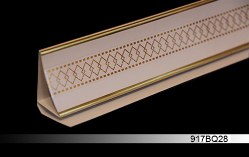 Потолочный плинтус Ромбы золото 917BQ28 софитто 60мм DEKOR PANEL DP288