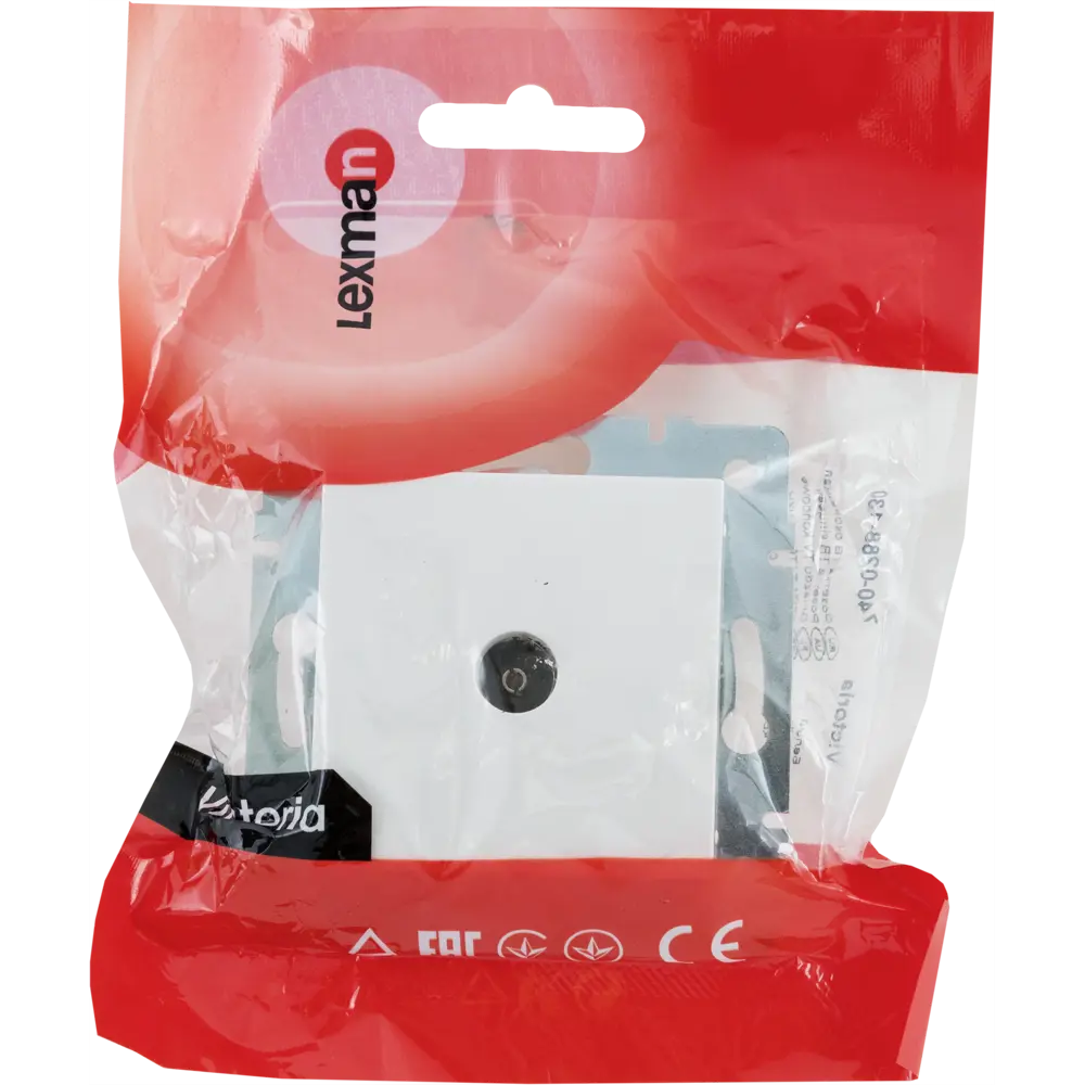 ТВ-розетка оконечная встраиваемая Lexman Виктория шлейфцвет белый STLM-2087611 - Вид №6