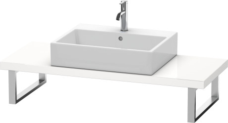 XL100C09191 Консоль для накладной и встраиваемой сверху раковины компакт, Толщина консоли 45 мм X-Large #XL100C 480 мм Серо-коричневый декор Duravit - Вид №1