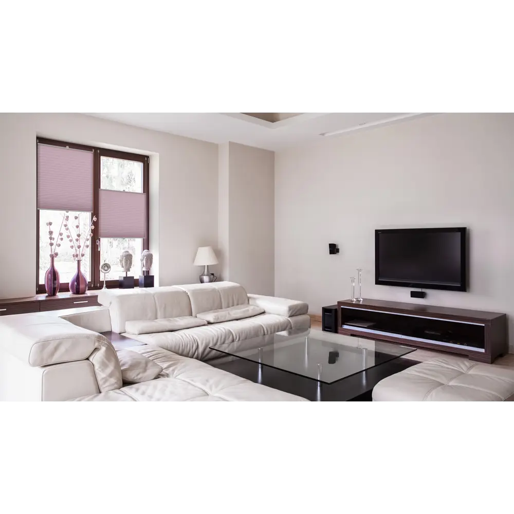 Штора плиссе «Плайн», 65х160 см, текстиль, цвет сиреневый Santreyd STLM-2081442 - Вид №5