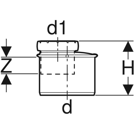 393.775.14.1 Переход эксцентриковый Geberit Silent-Pro Geberit  - Вид №3