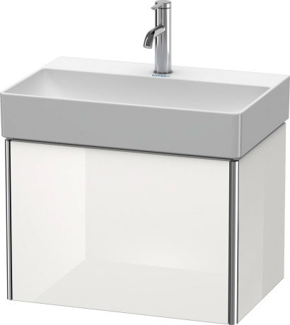 XS406704747 Тумбочка подвесная компакт XSquare #XS4067 584 x 390 мм Каменно-синий глянцевый лак Duravit - Вид №3