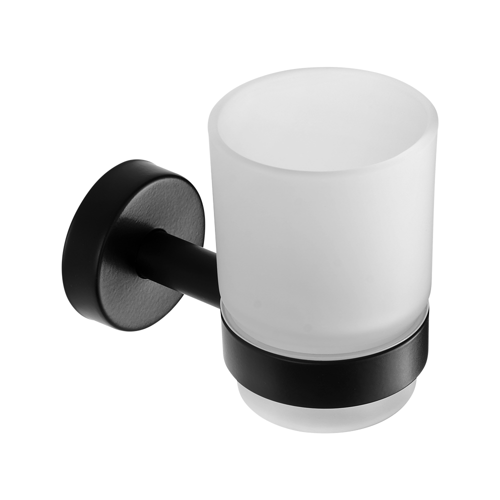 62121 Нержавеющий держатель со стаканом, черная матовая поверхность SANELA 