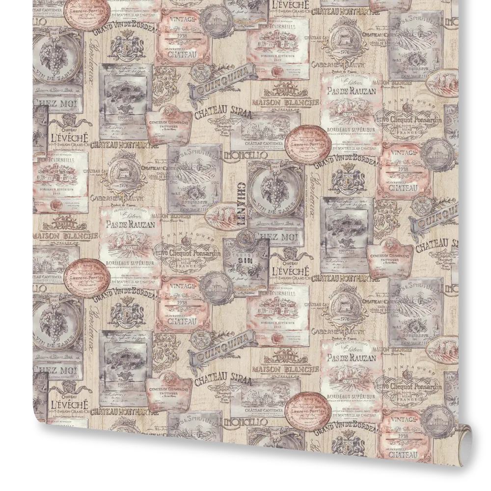 Обои флизелиновые Euro Decor Bordeaux темно-бежевый 1.06 м ED7220-02 88762121 STLM-2178748