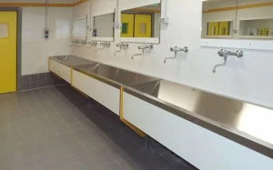 GES Group Столешница для умывальника из нержавеющей стали и ламината hpl