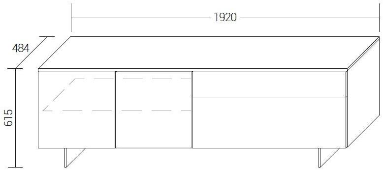Dall'Agnese Буфет эвкалиптовый с распашными дверцами с ящиками Fashion sun-id-1370519 - Вид №2