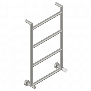 G2K-TWR4H1 Полотенцесушитель Современный круглый, 4 перекладины, 533 мм x 867 мм, водяной, с 1 декоративной крестовой рукояткой Thg-paris Faubourg - белый фарфор Матовый никель
