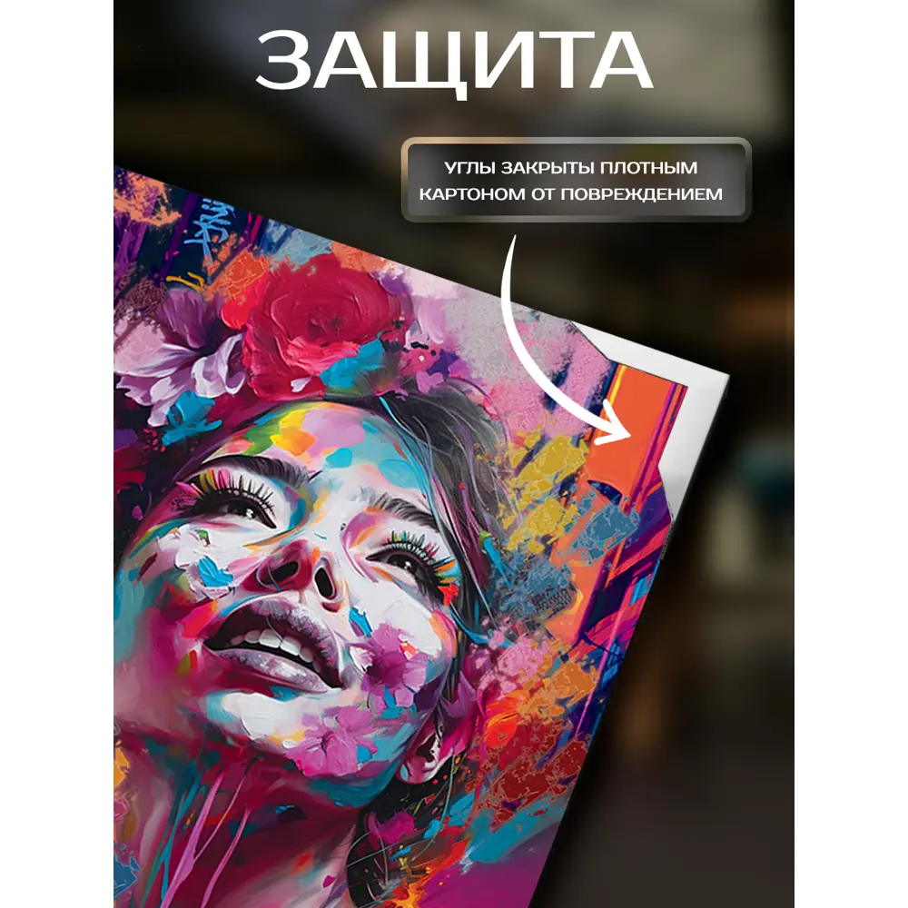 Картина на холсте Девушка в красках 40x50 см Santreyd STLM-2201433 - Вид №3