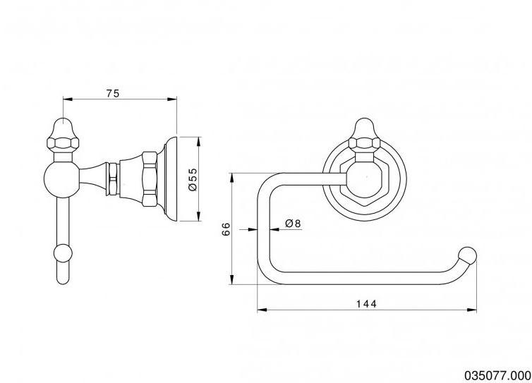 Bronces Mestre Держатель рулона Retro 035077.000.50 - Вид №1