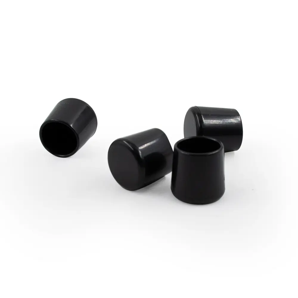 Насадки на мебельную ножку 14 мм круглые ПВХ цвет черный 4 шт DILWIS STLM-2117504 - Вид №2