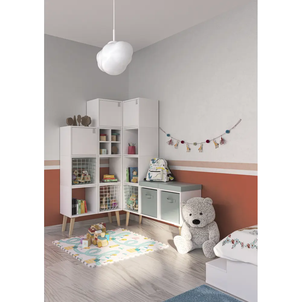 Короб-органайзер KONSENSA 31x31x31 см полиэстер цвет голубой Kub STLM-2202861 - Вид №5