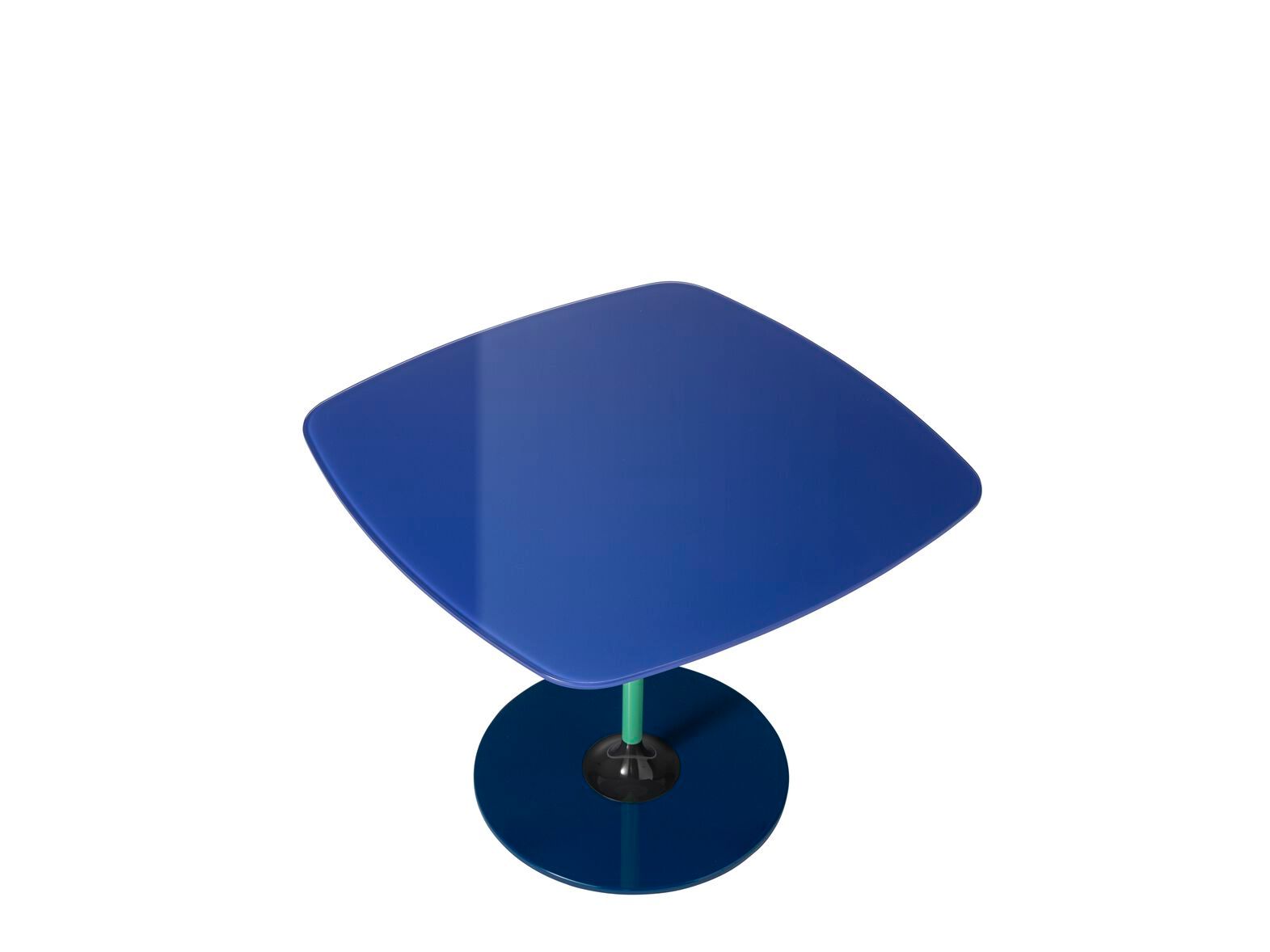 Квадратный журнальный столик с хрустальной столешницей и стальным основанием Kartell Тьерри ARCH-00101470 - Вид №38