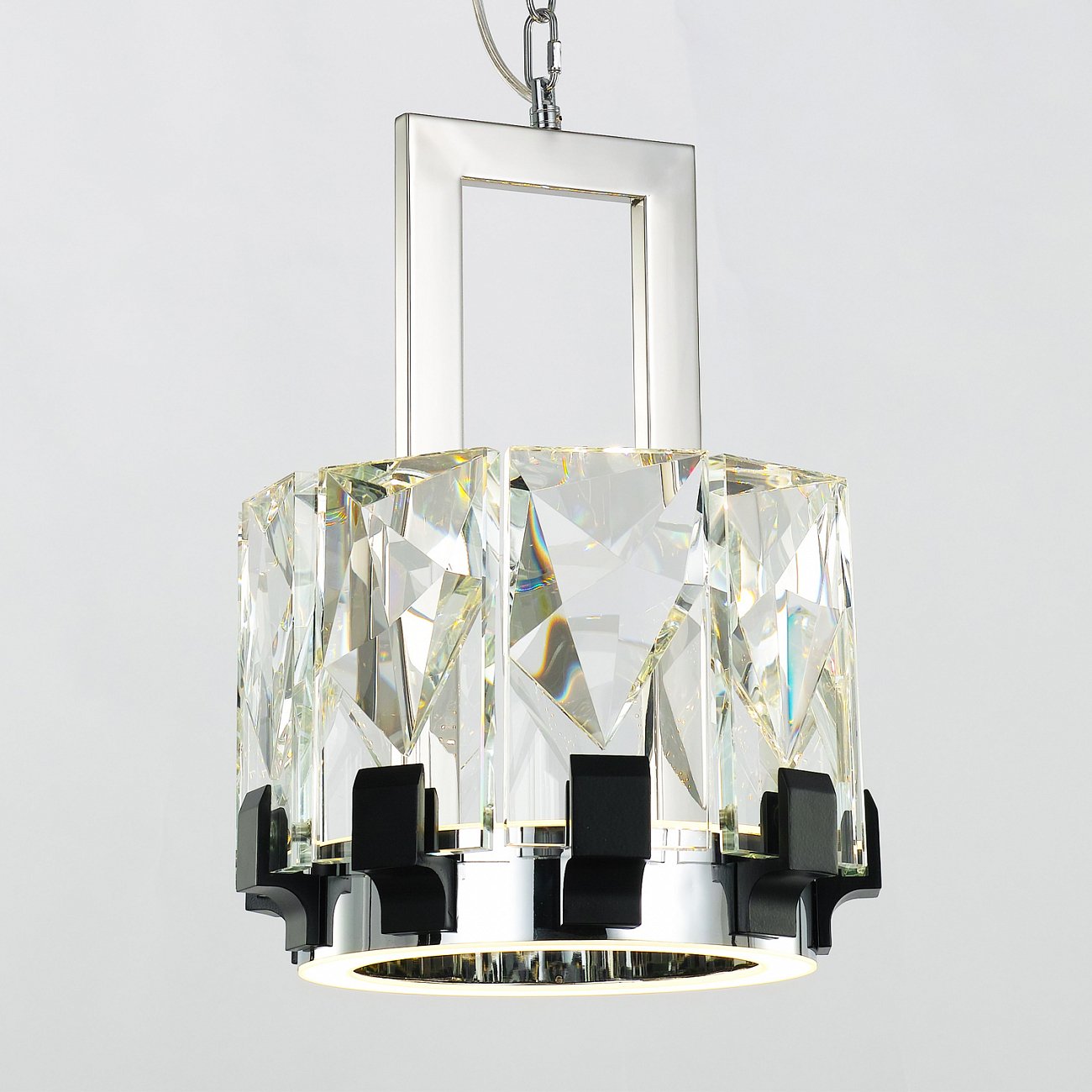 Светильник подвесной 120х30 см хром Peruzzi MD18090003-9A DELIGHT COLLECTION ДИЗАЙНЕРСКИЕ 00-3882299 Прозрачный;хром  - Вид №1