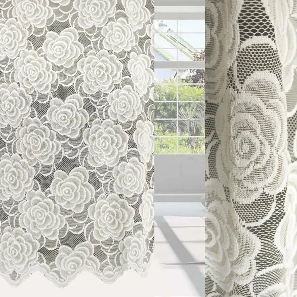 Тюль 1 м/п жаккард 120 см цвет бежевый TEX REPUBLIC STLM-2172468