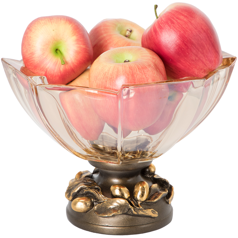 52102,52104 Фруктовница и ваза Oliva Branch Gold Бронза BOGACHO 4627196590014, 4627179659882 - Вид №1