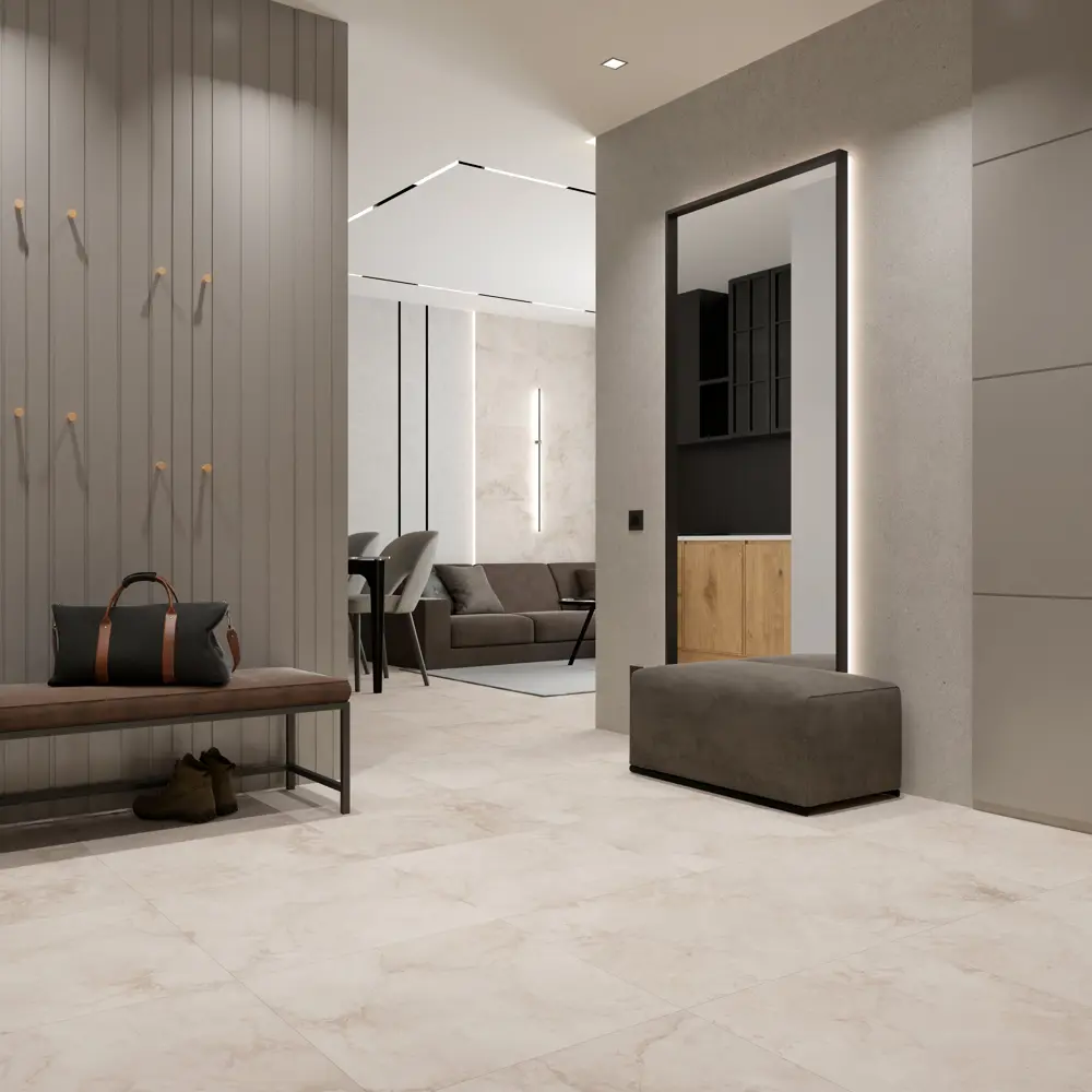 Глазурованный керамогранит Керамин Фелс 60x60 см 1.44 м² матовый цвет бежевый STLM-2041249