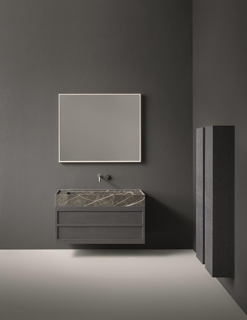 NOVELLO Настенная тумба под умывальник из ламината с зеркалом Craft 2.0 sun-id-1383910 - Вид №6