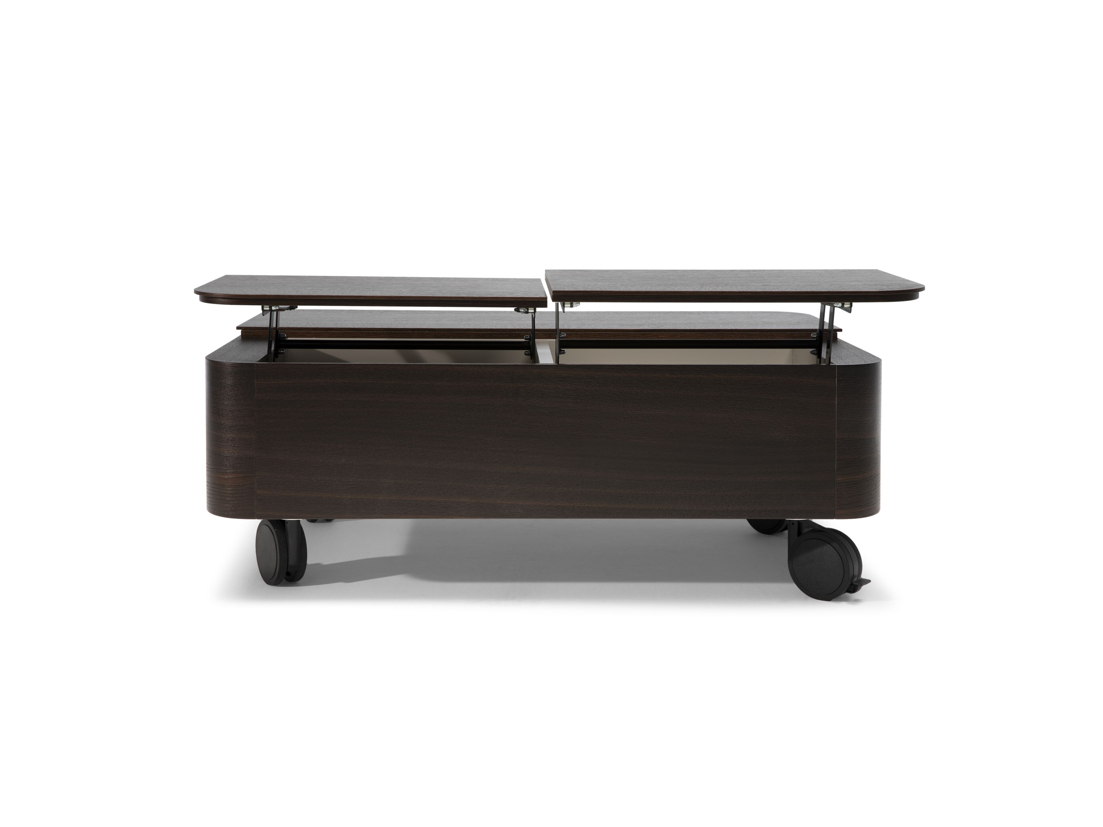 Деревянный журнальный столик с колесами и отсеком для хранения Natuzzi Italia SQUARE ARCH-00091390 - Вид №3