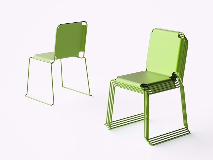 Officine Tamborrino Стул со стальными санями sun-id-1507768 - Вид №6