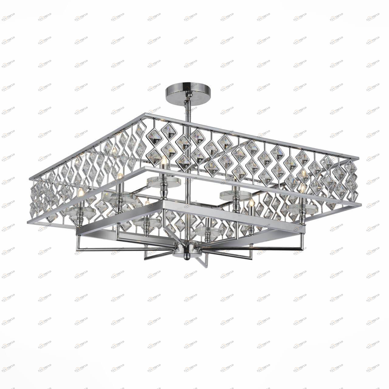 Потолочная светодиодная люстра ST Luce SL784.103.08 ST LUCE ДИЗАЙНЕРСКИЕ 328153 Хром;прозрачный 