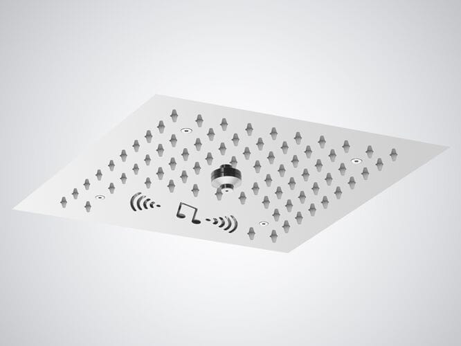 Квадратная встраиваемая душевая головка из нержавеющей стали с освещением Fontana Showers MAYOTTE ARCH-00043852