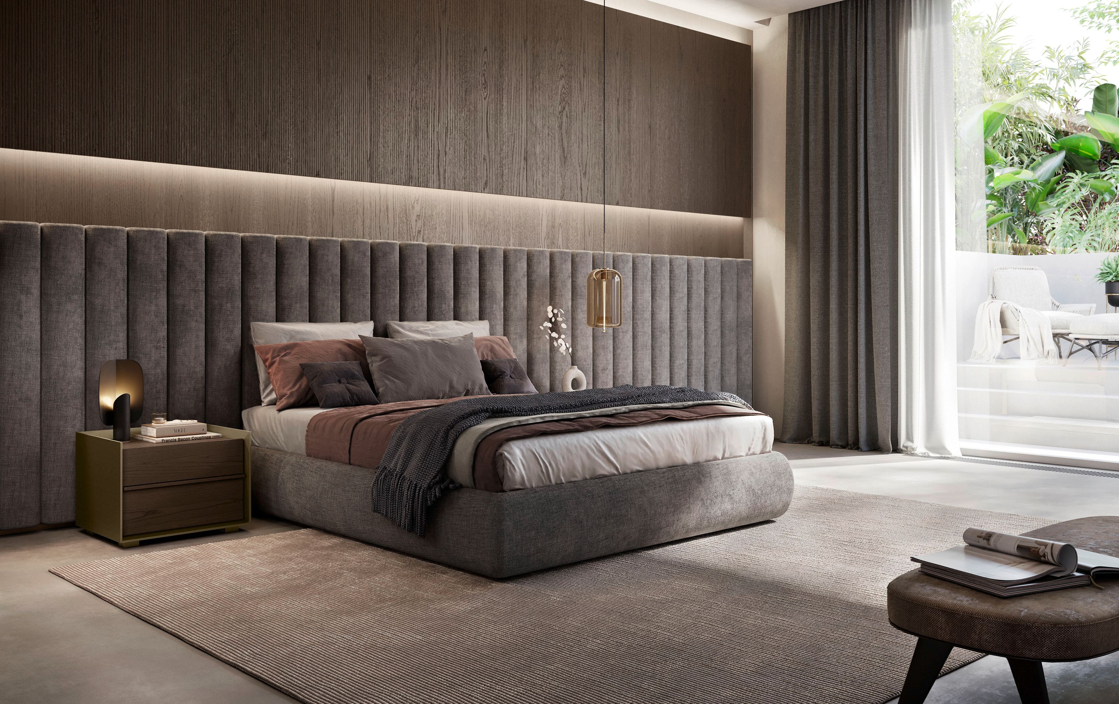 Двуспальная мягкая кровать из ткани Olivieri дресс-код ARCH-00076369 - Вид №5