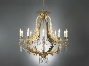 OFFICINACIANI Люстра из железа непрямого света с кристаллами Marot Hl1055ch-10