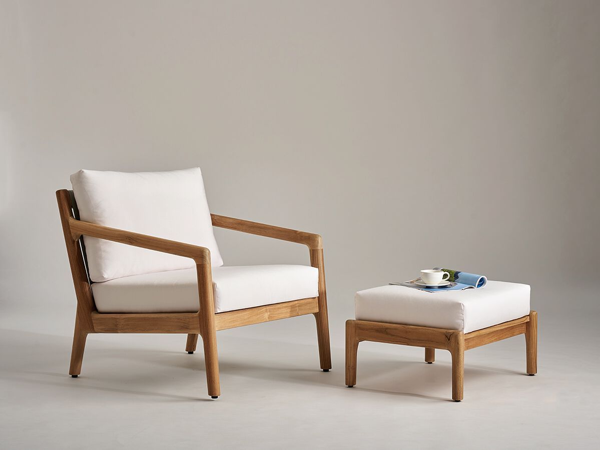 Квадратная подставка для ног из тикового дерева Walters Laurel ARCH-00019506 - Вид №2