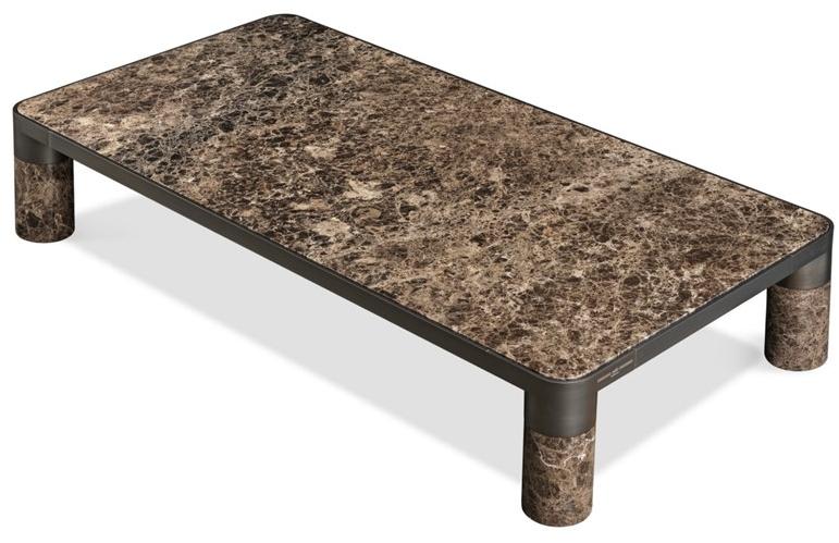 GHIDINI1961 Низкий прямоугольный журнальный столик из мрамора Bold sun-id-1483813 - Вид №1