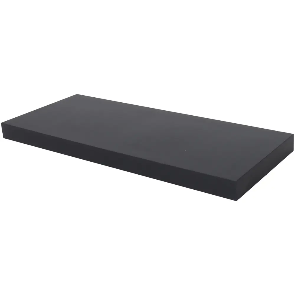 Полка мебельная прямая 60x23.5x3.8 см МДФ цвет чёрный SPACEO STLM-2006112