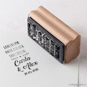 W736 Прямоугольный персонализированный штамм «так особый день» Dekoraniaevents Bodas