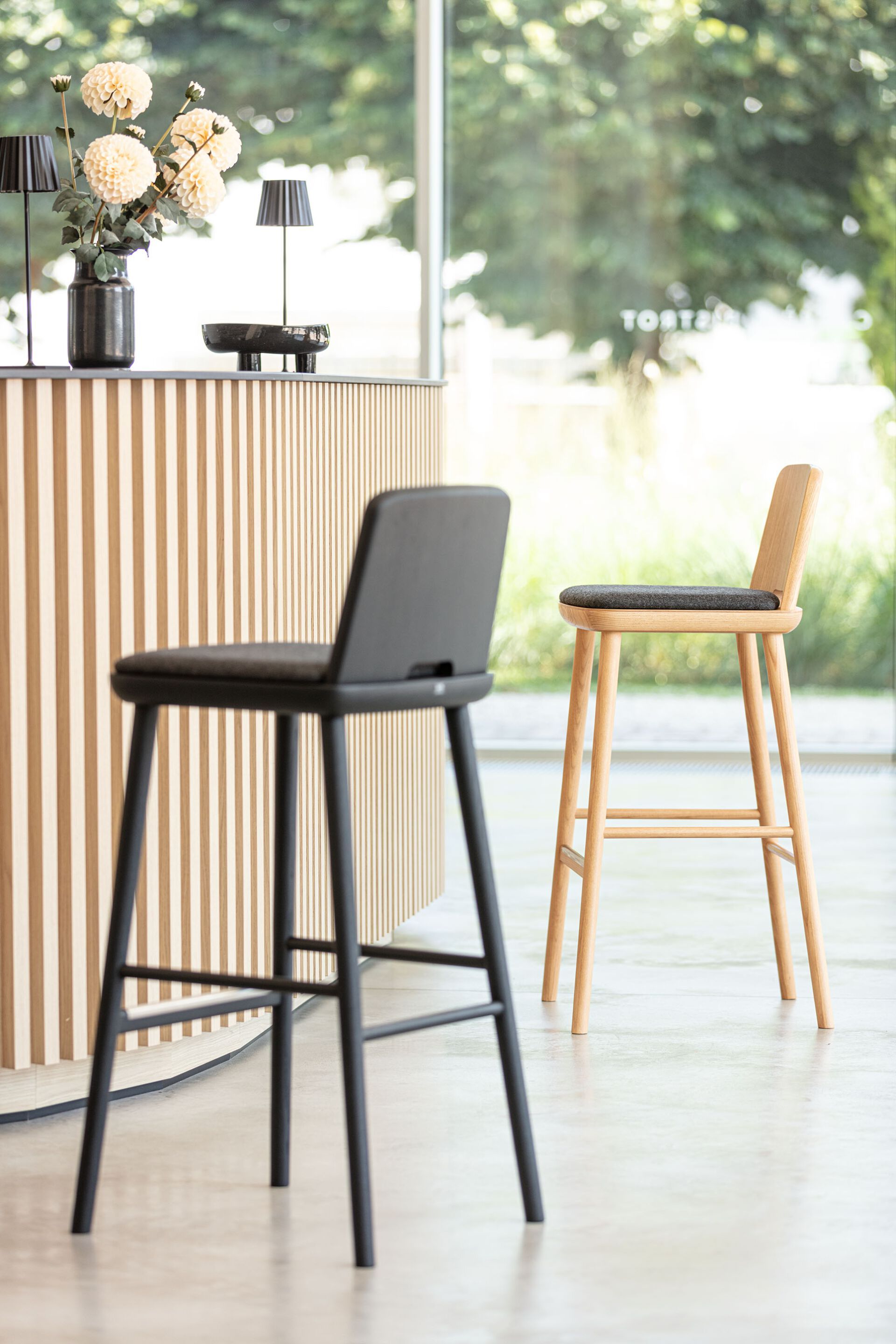 Высокий стул из ясеня со спинкой SIPA планшет ARCH-00036178 - Вид №7