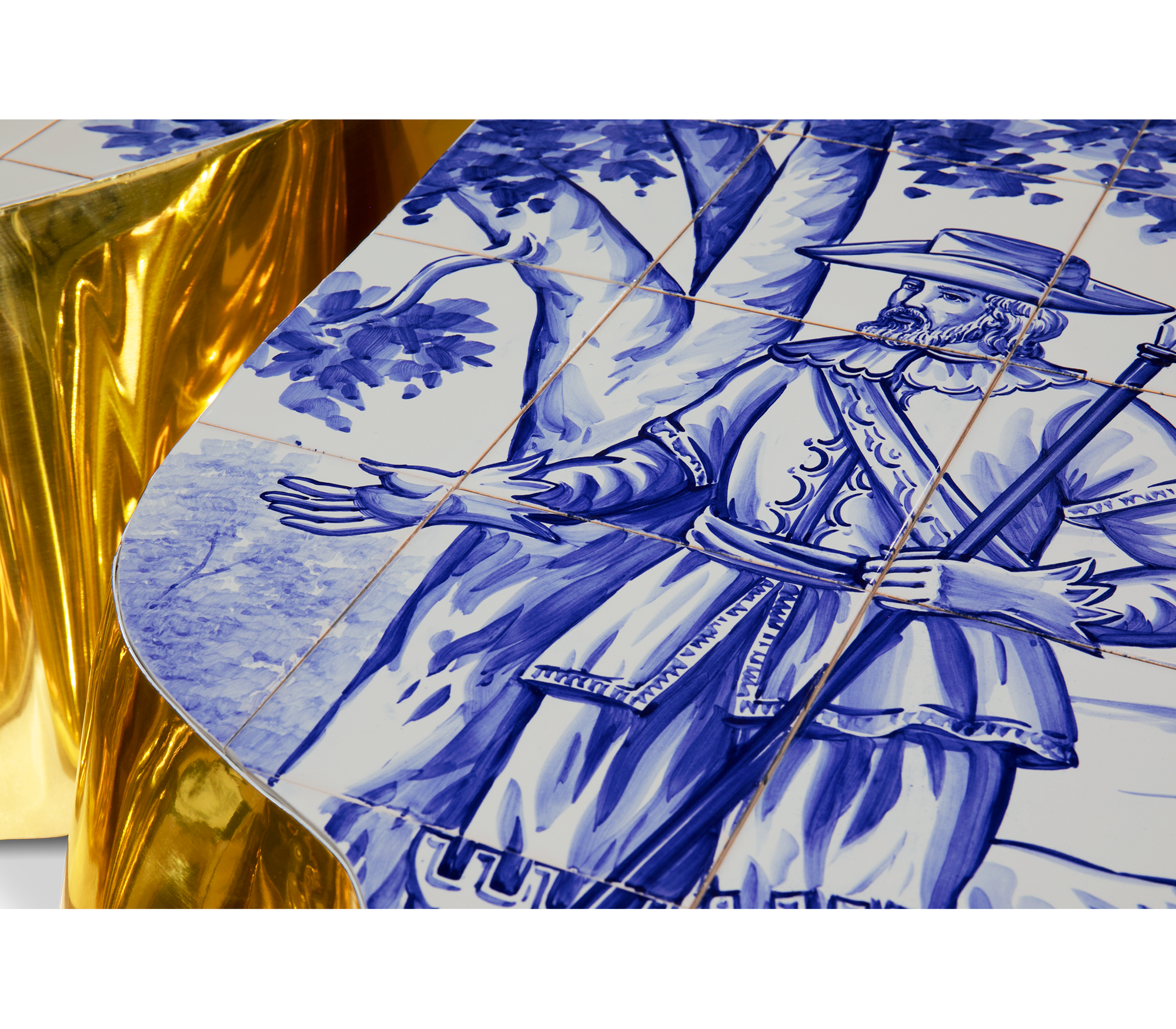 0-053 Центральный стол из плитки Lapiaz Boca Do Lobo  - Вид №6