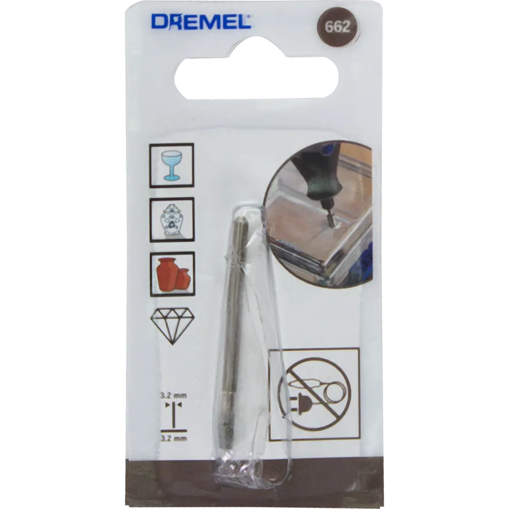 Сверло по стеклу и керамике Dremel, 3.2 мм STLM-2042643 - Вид №2