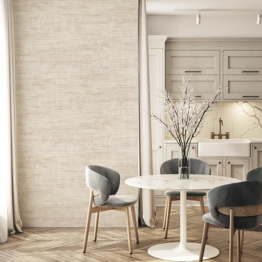 Флизелиновые обои Domani Casa Кампари бежевые с полосами 1.06 м 89440762 STLM-1581971 - Вид №4