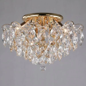 Потолочная люстра Eurosvet Crystal 10081/6 золото/прозрачный хрусталь Strotskis EUROSVET ДИЗАЙНЕРСКИЕ, CRYSTAL GOLD 181819 Золотой