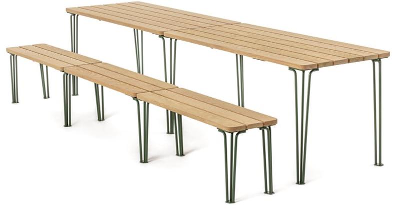 Nola Industrier Прямоугольный садовый стол из стали и дерева Gard sun-id-1361456 - Вид №1