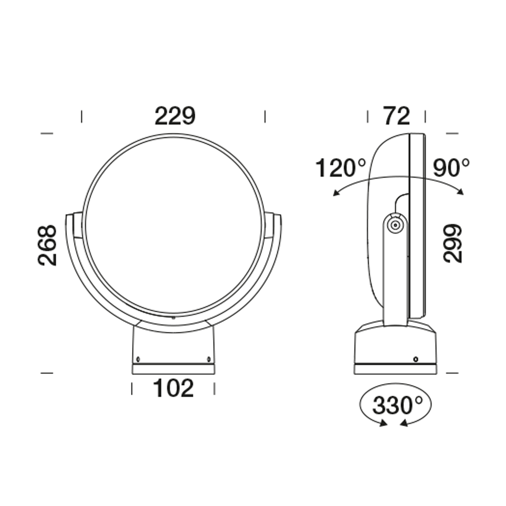 8840311 Проектор Platek SUN Medium Proiettore  SUN Medium Floodlight - 3 COB 3000K 14°  - Вид №8