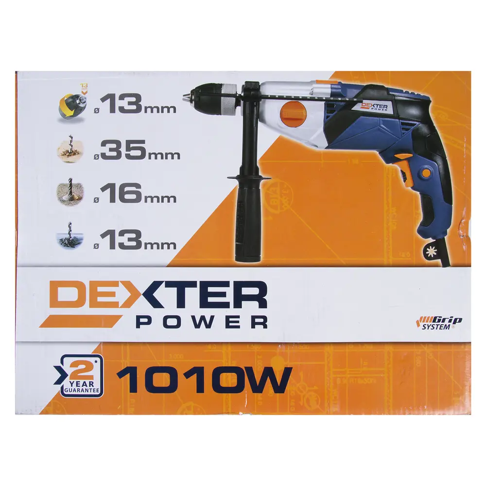Дрель сетевая ударная Dexter, 1010 Вт DEXTER POWER STLM-2173869 - Вид №3