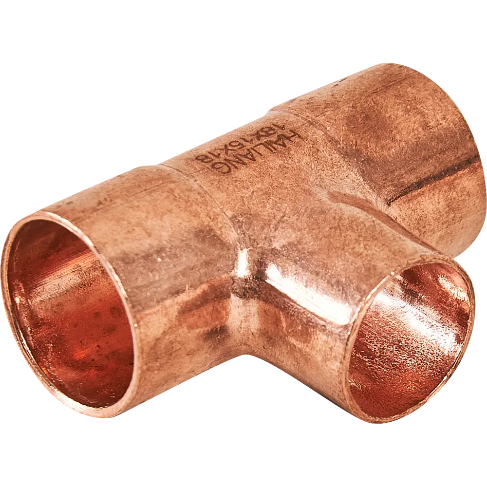 Тройник Hailiang ø18x15x18 мм медь STLM-2033616