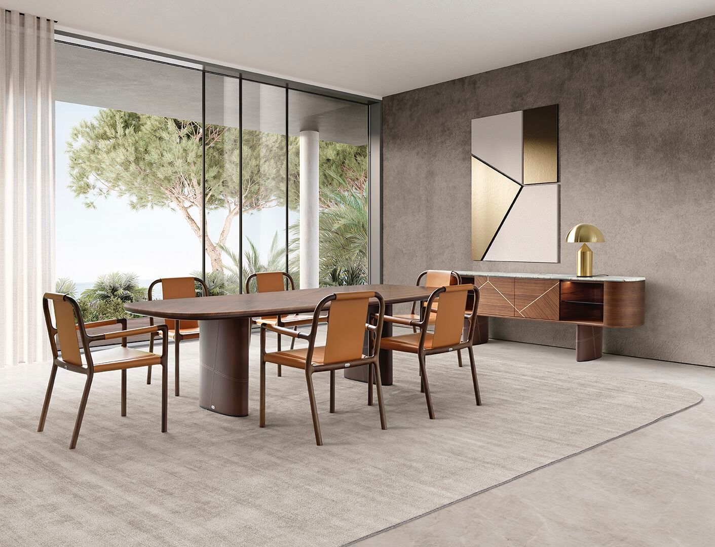 Прямоугольный стол с ореховой столешницей Canaletto CEPPI коллекция 2024 ARCH-00030786 - Вид №1