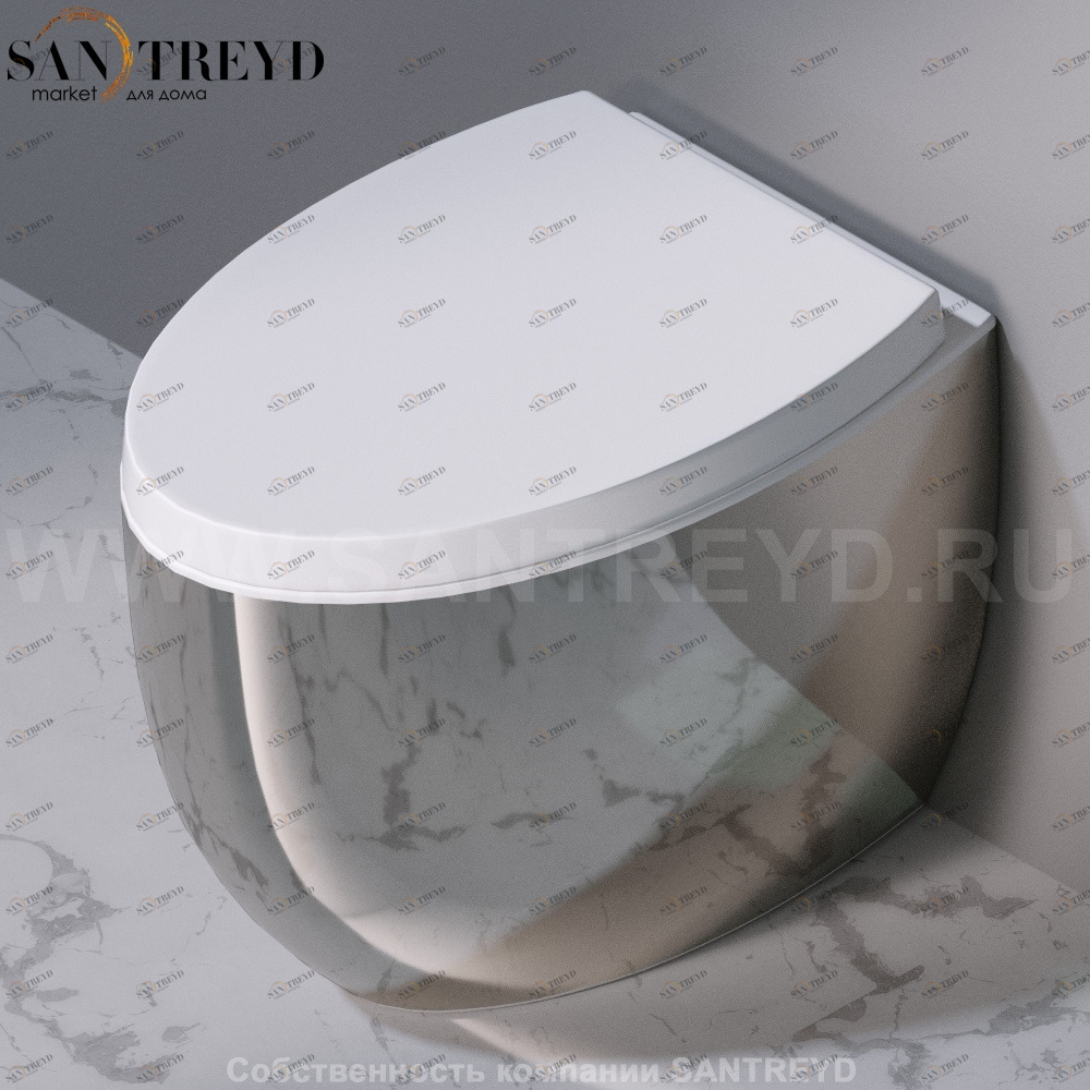 S541T0R0V6.251 Приставной унитаз напольный Хромированный A. e T. Italia OVAL Италия AeT ITALIA