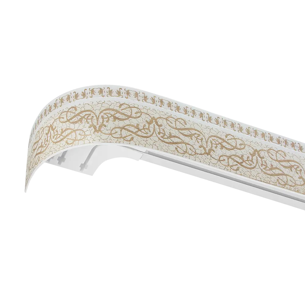 Карниз трехрядный Прима 160 см пластик цвет ваниль DOMLEGRAND STLM-2117200