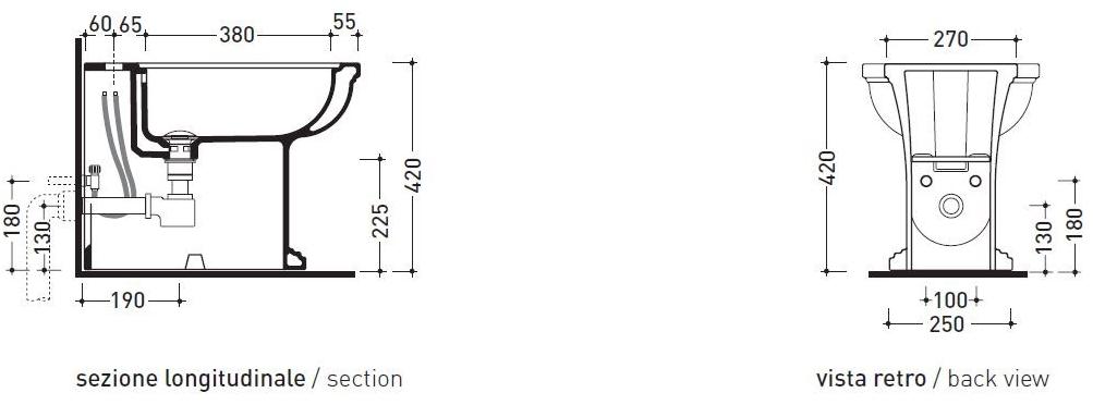 Ef217 Биде напольное Efi Ceramica Flaminia - Вид №2