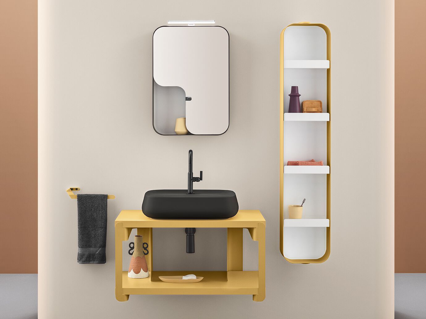 Подвесной умывальник с ящиками ARBLU Тюльпан ARCH-00048149